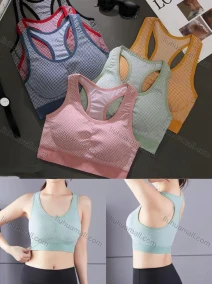 Wholesale Women's Basics Polka Dot Breathable Racerback Sports Bra 6902-6#, LIUHUA CLOTHING WHOLESALE