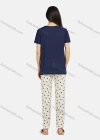 Wholesale Women's Lounge Soft Short Sleeve Cartoon Print T-shirt & Heart Print Pant Pajama Sets - Liuhuamall