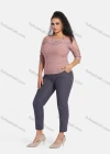Wholesale Women's Plus Size 3/4 Sleeve Lace sheer Embroidery Rhinestone Detail Blouse - Liuhuamall