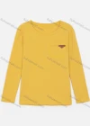 Wholesale Women's Crew Neck Long Sleeve Patch Pocket Plain Top - Liuhuamall