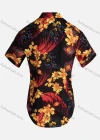 Wholesale Women's Vintage Short Sleeve Botanical Floral Pattern Button Down Shirt 23052# - Liuhuamall