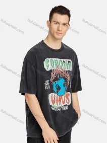 Wholesale Men's Hip Hop Crew Neck Short Sleeve Loose Fit Graphic Letter T-shirt, LIUHUA CLOTHING WHOLESALE