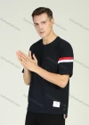 Wholesale Men's Short Sleeve Round Neck Striped T-Shirt Elastic Waist Pocket Shorts Set - Liuhuamall