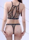 Wholesale Women's Sexy Leopard Hollow Out Bra & Thongs 2-piece Set 193# - Liuhuamall