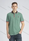 Wholesale Men's Cotton Plain Short Sleeve Embroidery Contrast Collar Polo Shirt - Liuhuamall