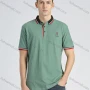 Wholesale Men's Cotton Plain Short Sleeve Embroidery Contrast Collar Polo Shirt preview