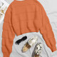 Women's Solid Bateau Neck Long Sleeve Crop Sweater A694# Clothing Wholesale Market -LIUHUA