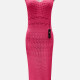 Women's Vacation Plain Hollow Out Semi-Sheer Tassel Cami Cover Up Dress J2443# 522# Clothing Wholesale Market -LIUHUA