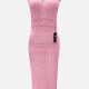 Women's Vacation Plain Hollow Out Semi-Sheer Tassel Cami Cover Up Dress J2443# 524# Clothing Wholesale Market -LIUHUA