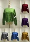 Wholesale Women's Casual Plain Crew Neck Long Sleeve Knit Sweater 1033# - Liuhuamall