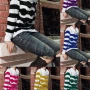 Wholesale Women's Casual Cowl Neck Long Sleeve Bow Knot Striped Knit Sweater 1580# preview