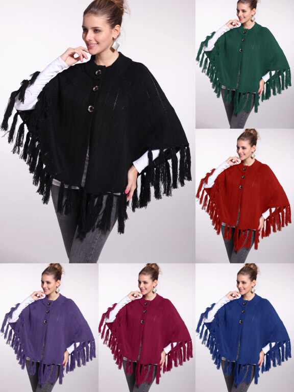 Woman's Casual Plain Scarf Hem Fabric shawl 3131#, Clothing Wholesale Market -LIUHUA, Women, Women-s-Outerwear, Cape-Poncho