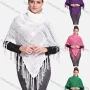 Wholesale Woman's Casual Plain Print Knitted Fabric Turtleneck Neck Shawl 8864# preview