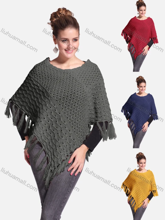 Wholesale Woman's Casual Plain Knitted Fabric Turtleneck Neck Shawl 822#