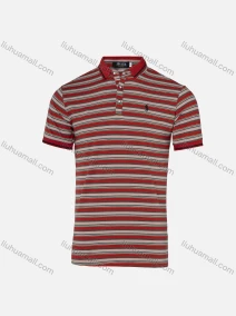 Wholesale Men's Casual Label Print Striped Embroidery Polo Shirt, LIUHUA CLOTHING WHOLESALE