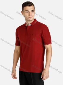 Wholesale Men's Short Sleeve Patch Pocket Plain Polo Shirt, LIUHUA CLOTHING WHOLESALE