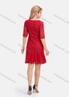 Wholesale Women's Causal Round Neck Half Sleeve Embroidered Lace Short Dress - Liuhuamall
