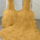 Wholesale Women's Glamorous V Neck Sleeveless Sequin Lace Up Backless Appliques Wedding Dress 8030# Orange Clothing Wholesale Market Liuhua
