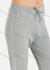 Wholesale Women's Rhinestone Striped Crop SweatPants - Liuhuamall