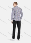 Wholesale Men's Casual Collared Long Sleeve Button Down Plaid Shirt 7-31# - Liuhuamall