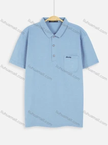 Wholesale Men's Short Sleeve Embroidered Letter Pocket Casual Polo Shirt, LIUHUA CLOTHING WHOLESALE