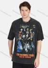 Wholesale Men's Round Neck Short Sleeve Graphic Letter Hip Hop Loose Fit T-shirt - Liuhuamall