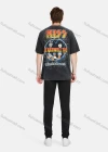 Wholesale Men's Round Neck Short Sleeve Graphic Letter Hip Hop Loose Fit T-shirt - Liuhuamall