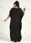 Wholesale Women's African Plus Size Vintage Round Neck Robe Batwing Sleeve Floral Embroidery Plain Kaftan Dress - Liuhuamall