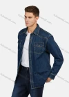 Wholesale Men's Casual Plain Long Sleeve Button Down Denim Jackets - Liuhuamall