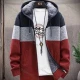Wholesale Men's Casual Drawstring Long Sleeve Zip Hooded Sweater Knitted Jacket Red Clothing Wholesale Market Liuhua