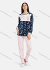 Wholesale Women's Comfy Lounge Long Sleeve Cartoon Star Pattern Top & Pant Pajama Sets - Liuhuamall