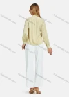 Wholesale Women's Casual Notched Neck Shirt Sleeve Plain Blouse - Liuhuamall