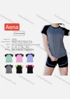 Wholesale Women's Athletic Yoga Crew Neck Short Sleeve Running Gym Tee - Liuhuamall