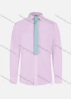 Wholesale Men's Business Plain Long Sleeve Shirt Woth Tie - Liuhuamall