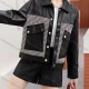 Wholesale Women's Casual Collared Long Sleeve Flap Pockets Leather Jacket Black&Brown Clothing Wholesale Market Liuhua