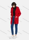 Wholesale Women's Casual Plain Zipper Warm Sherpa Hooded Long Cardigan - Liuhuamall