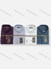 Wholesale Men's Casual Long Sleeve Allover Print Button Down Shirts, LIUHUA CLOTHING WHOLESALE