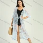 Wholesale Women's Vacation Plain Applique Lace Bikini Cover Up Caidgan preview