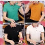 Wholesale Men's Short Sleeve Embroidered Plaid Polo Shirt preview
