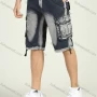 Wholesale Men's Distressed Faded Flap Pockets Cargo Shorts preview