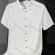 Wholesale Men's Casual Plain Collared Short Sleeve Button Down Basics Shirt 319# White Guangzhou Clothing Wholesale Market & Suppliers -LIUHUAMALL