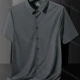 Wholesale Men's Casual Plain Collared Short Sleeve Button Down Basics Shirt 319# Gray Guangzhou Clothing Wholesale Market & Suppliers -LIUHUAMALL