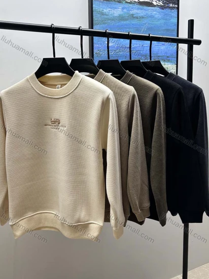 Wholesale Men's Casual Letter Round Neck Long Sleeve Fleece Sweatshirt 907#