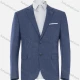 Wholesale Men's Formal Slim Fit Plain Lapel Collar Pockets Single Breasted Blazer Jackets Blue Clothing Wholesale Market Liuhua
