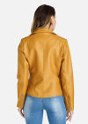 Wholesale Women's Casual Lapel Long Sleeve Zipper Slim Fit PU Leather Jacket With Zipper Pockets - Liuhuamall