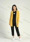 Wholesale Women's Casual Long Sleeve Plain Fuzzy Knit Cardigan - Liuhuamall