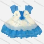Wholesale Girls Lovely Square Neck 3D Floral Zipper Back Layered Flower Dress preview