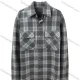 Wholesale Men's Casual Plaid Shirt - Long Sleeve, Embroidered Pockets, Bulk Orders for Retailers Gray Clothing Wholesale Market Liuhua