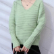 Wholesale Women's Casual V Neck Plain Rib-knit Sweater Khaki Wholesale Clothing Market & Suppliers -LIUHUAMALL