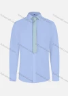 Wholesale Men's Business Plain Long Sleeve Shirt Woth Tie - Liuhuamall